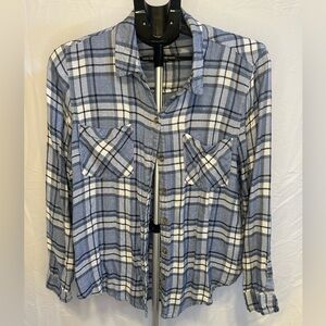 Lucky Brand Blue and White Plaid Jacket